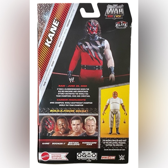 WWE Mattel Elite Monday Night Wars Series 6 KANE Wrestling Action Figure w/ BAF - Picture 2 of 6